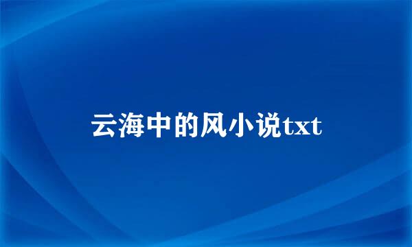 云海中的风小说txt