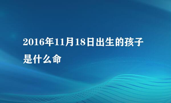 2016年11月18日出生的孩子是什么命