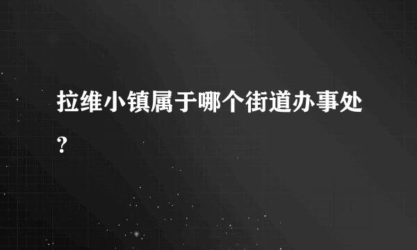 拉维小镇属于哪个街道办事处？