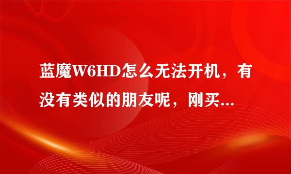 蓝魔W6HD怎么无法开机，有没有类似的朋友呢，刚买的郁闷啊