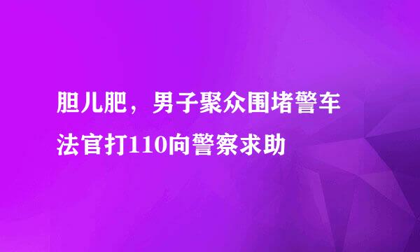 胆儿肥，男子聚众围堵警车 法官打110向警察求助