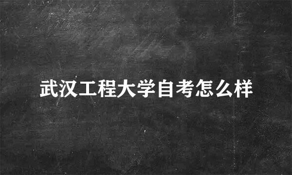 武汉工程大学自考怎么样