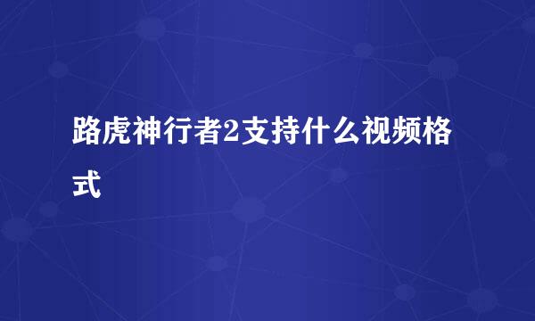 路虎神行者2支持什么视频格式