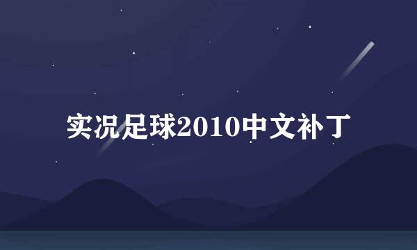 实况足球2010中文补丁