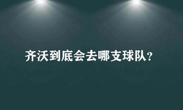 齐沃到底会去哪支球队？