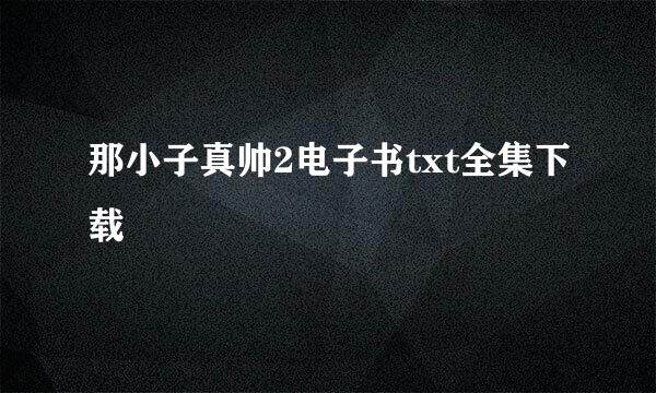 那小子真帅2电子书txt全集下载