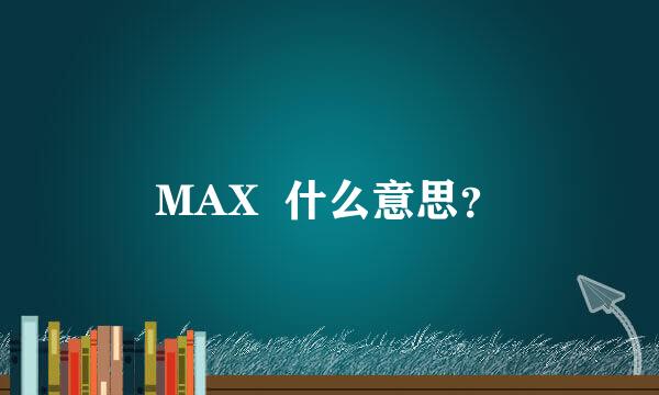 MAX  什么意思？