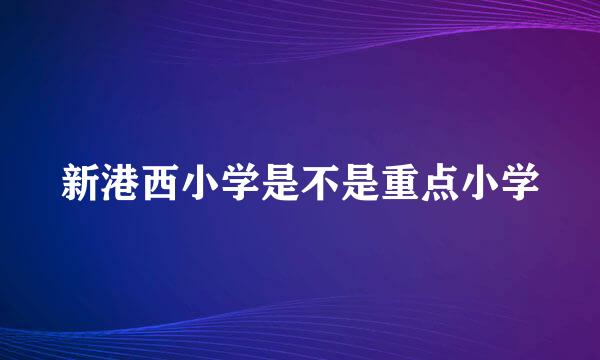 新港西小学是不是重点小学