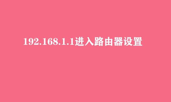 192.168.1.1进入路由器设置