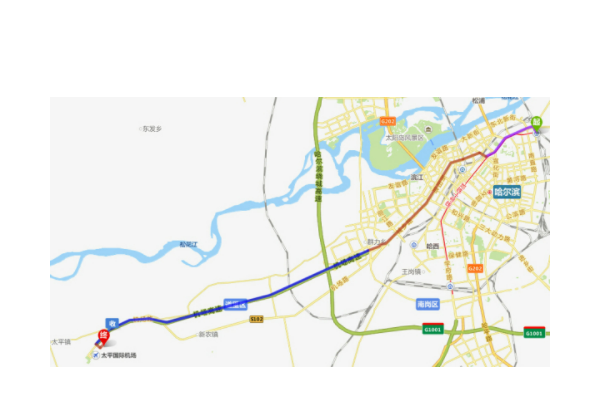哈尔滨太平机场到哈尔滨站多久?