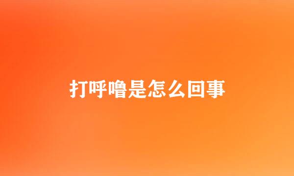 打呼噜是怎么回事