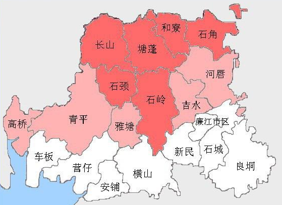 廉江市有几个区？