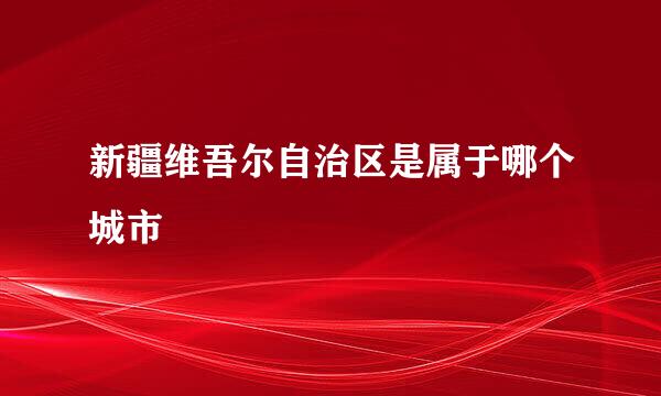 新疆维吾尔自治区是属于哪个城市