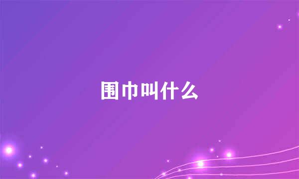 围巾叫什么