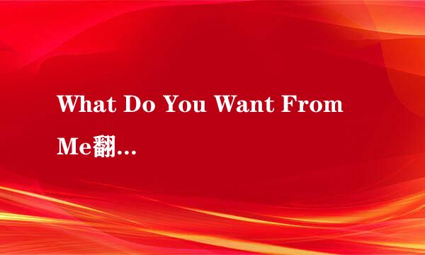 What Do You Want From Me翻译中文是什么意思？