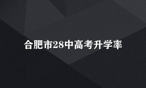 合肥市28中高考升学率