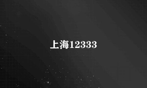 上海12333