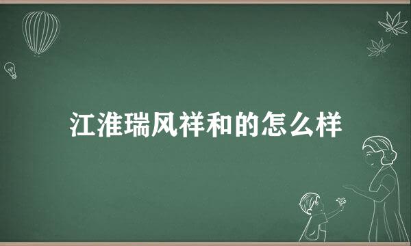 江淮瑞风祥和的怎么样