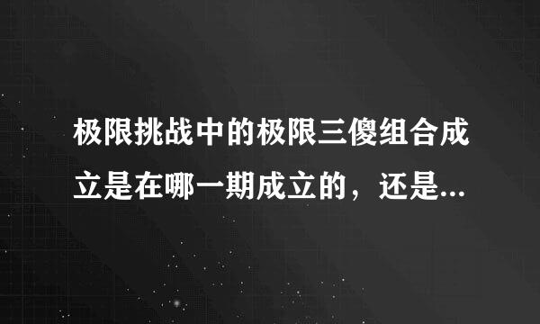 极限挑战中的极限三傻组合成立是在哪一期成立的，还是他们在微博成立的？求真相