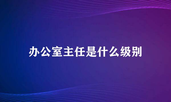 办公室主任是什么级别