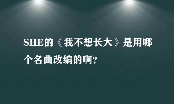 SHE的《我不想长大》是用哪个名曲改编的啊？