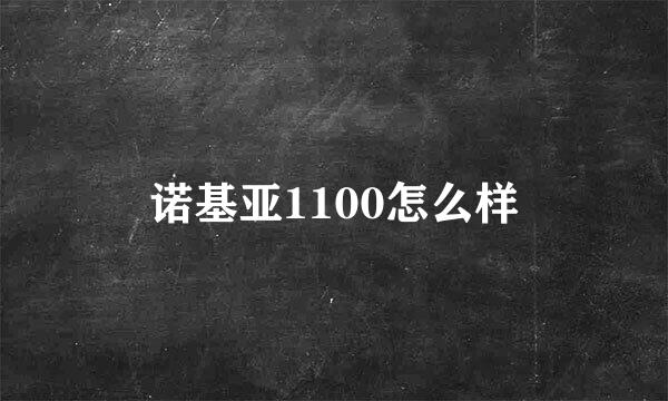 诺基亚1100怎么样