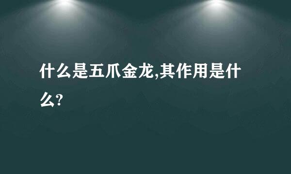 什么是五爪金龙,其作用是什么?