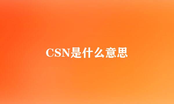 CSN是什么意思