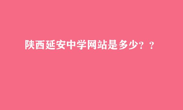 陕西延安中学网站是多少？？