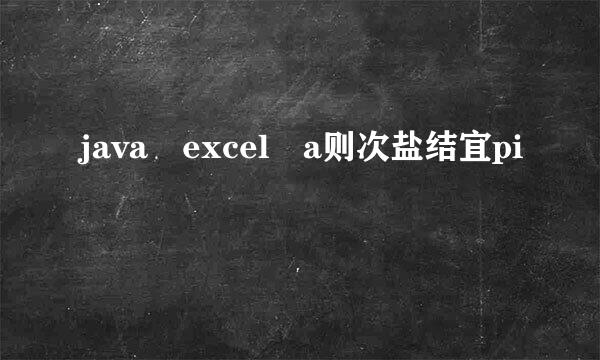 java excel a则次盐结宜pi