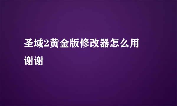 圣域2黄金版修改器怎么用 谢谢