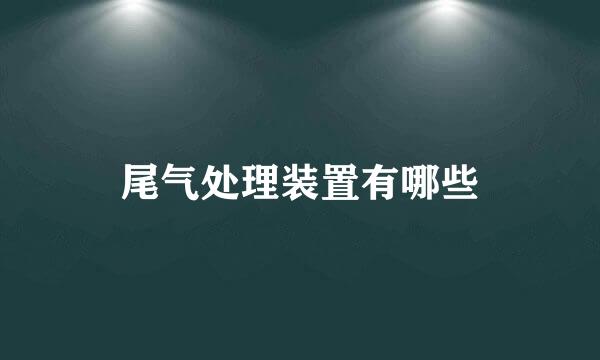 尾气处理装置有哪些