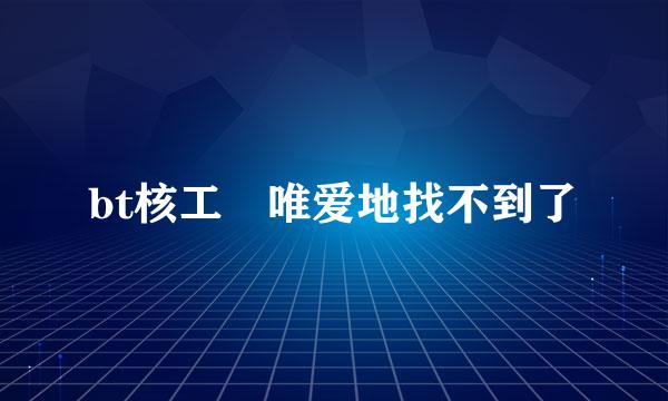 bt核工 唯爱地找不到了