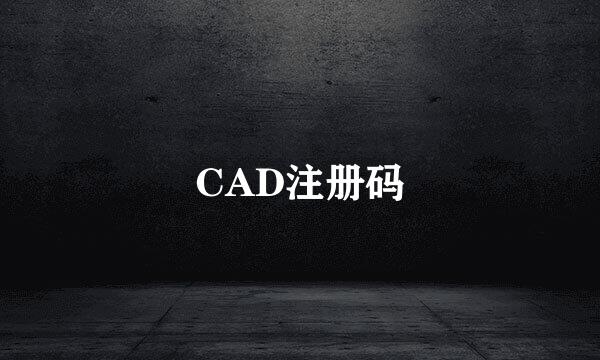 CAD注册码