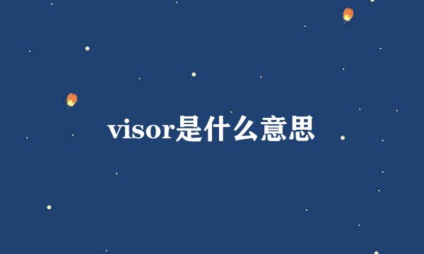 visor是什么意思