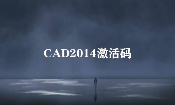 CAD2014激活码