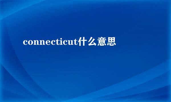 connecticut什么意思