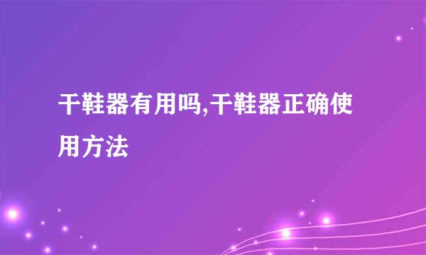 干鞋器有用吗,干鞋器正确使用方法