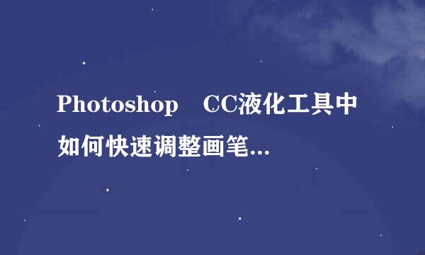 Photoshop CC液化工具中如何快速调整画笔大小及其快捷键