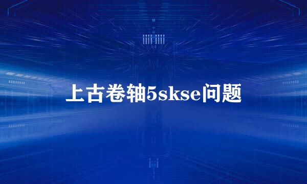 上古卷轴5skse问题