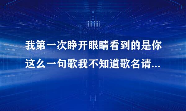 我第一次睁开眼睛看到的是你这么一句歌我不知道歌名请帮我查查