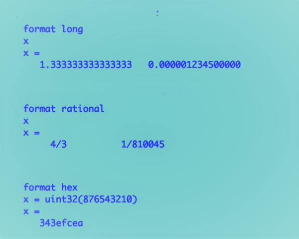 matlab中的format rat是什么意思