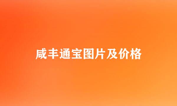 咸丰通宝图片及价格