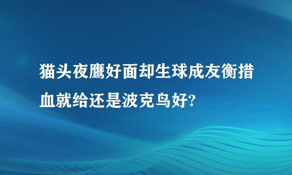 猫头夜鹰好面却生球成友衡措血就给还是波克鸟好?