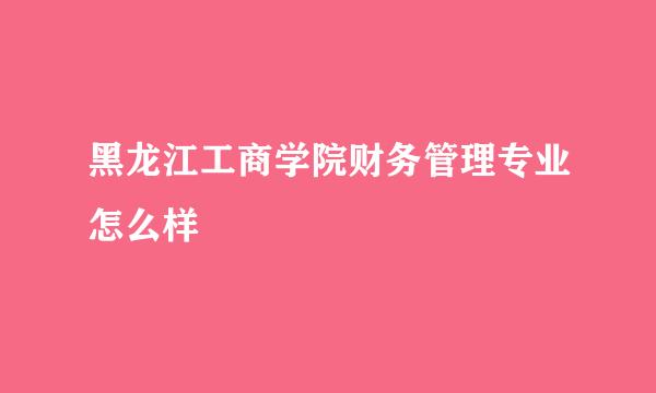 黑龙江工商学院财务管理专业怎么样