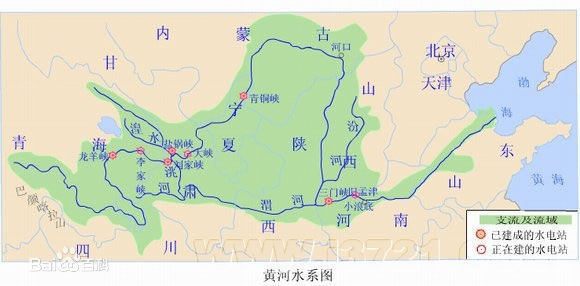 黄河流域水系图