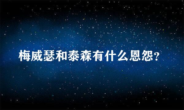 梅威瑟和泰森有什么恩怨？