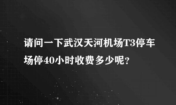 请问一下武汉天河机场T3停车场停40小时收费多少呢？