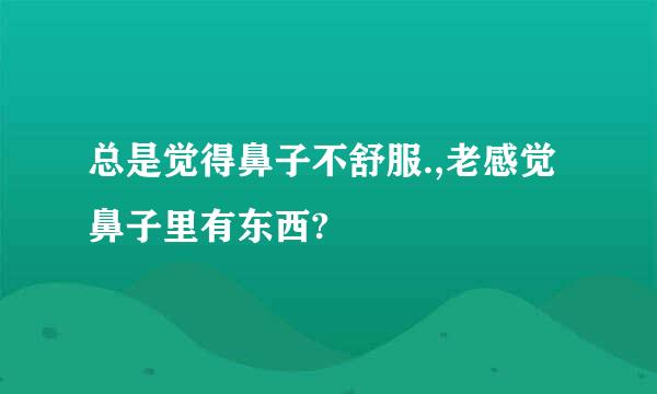 总是觉得鼻子不舒服.,老感觉鼻子里有东西?