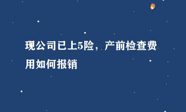 现公司已上5险，产前检查费用如何报销